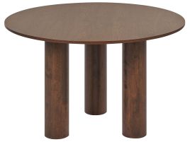 Round Dining Table âŒ€ 120 cm Dark Wood ORIN