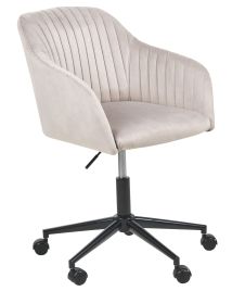 Velvet Desk Chair Taupe VENICE