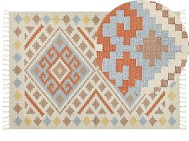Cotton Kilim Area Rug 160x230cm Multicolour