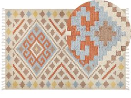 Cotton Kilim Area Rug 200x300cm Multicolour