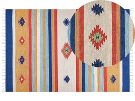 Cotton Kilim Area Rug 200x300cm Multicolour