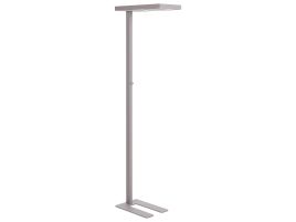Metal LED Office Floor Lamp Silver TAURUS