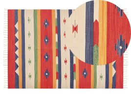 Cotton Kilim Rug 140x200cm Multicolour