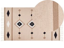 Cotton Kilim Area Rug 80x150cm Multicolour