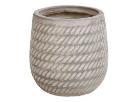 Plant Pot âŒ€ 19 cm Taupe LIVADIA