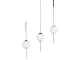 3 Light Metal LED Pendant Lamp Gold SHANNON