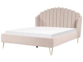 Fabric EU Super King Size Bed Beige AMBILLOU