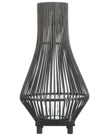 Bamboo Candle Lantern 58 cm Black LEYTE