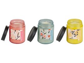 3 Soy Wax Scented Candles Rose / Persimmon / Lemon Balm