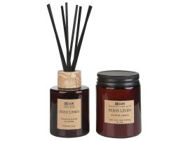 Soy Wax Candle and Reed Diffuser Scented Set Fresh Linen