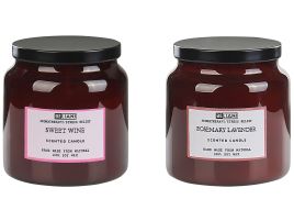 2 Soy Wax Scented Candles Sweet Wine / Rosemary Lavender