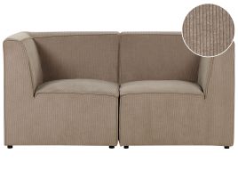 2 Seater Modular Jumbo Cord Sofa Taupe LEMVIG