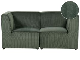 2 Seater Modular Jumbo Cord Sofa Dark Green LEMVIG