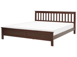 Wooden EU Super King Size Bed Dark MAYENNE