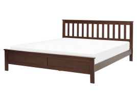 Wooden EU King Size Bed Dark MAYENNE