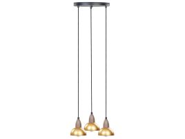 3 Light Metal Pendant Lamp Brass CASTALY