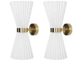 Set of 2 Wall Lamps White TELANG