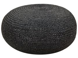 Jute Woven Pouffe Black TIFELT