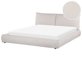 Corduroy EU Super King Size Waterbed Beige VINAY