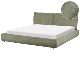 Corduroy EU Super King Size Waterbed Green VINAY