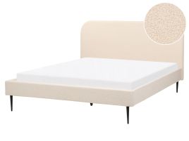 Boucle EU King Size Bed Beige FLAYAT