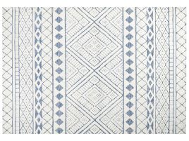 Area Rug 160x230cm White and Blue