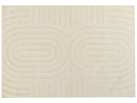 Wool Area Rug 160x230cm Beige