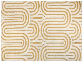 Cotton Area Rug 300x400cm Off - White and Yellow