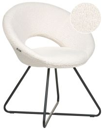 Boucle Accent Chair Off-White RACHEL