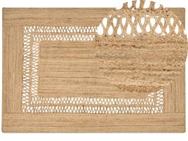 Jute Area Rug 160x230cm Beige