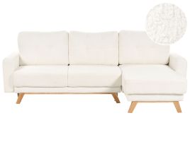 Left Hand Boucle Corner Sofa White SIRO