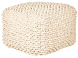 Cotton Pouffe Beige KINGRI