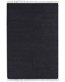 Jute Area Rug 160x230cm Black
