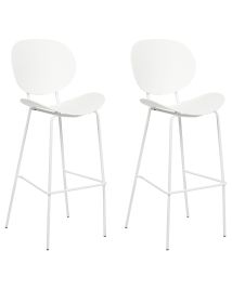Set of 2 Bar Chairs White SHONTO