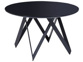 Round Dining Table âŒ€ 120 cm Black OXHILL