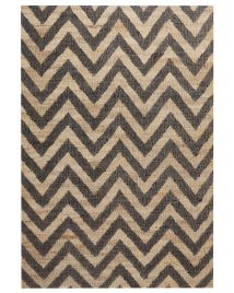Jute Area Rug 160x230cm Beige and Black