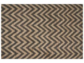 Jute Area Rug 200x300cm Beige and Black