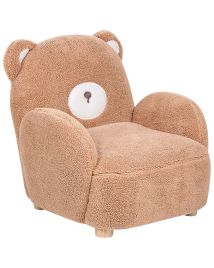 Kids Armchair Bear Faux Fur Brown BOO
