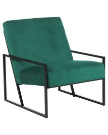 Velvet Armchair Green DELARY