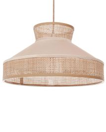 Rattan Pendant Lamp Beige and Natural BATALI