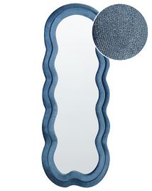 Velvet Wall Mirror 57x160cm Blue
