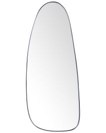 Metal Wall Mirror 39x95cm Black