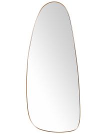 Metal Wall Mirror 39x95cm Gold