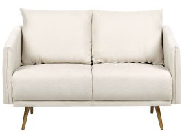 2 Seater Fabric Sofa Beige MAURA