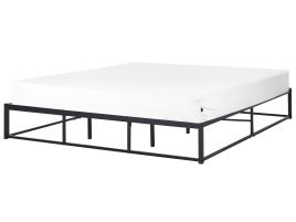 Metal EU Super King Size Bed Black VIRY