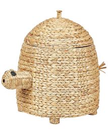 Water Hyacinth Wicker Turtle Basket Natural