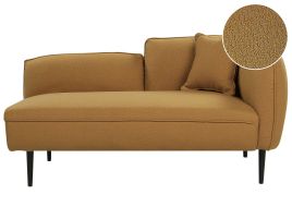 Right Hand Boucle Chaise Lounge Mustard CHEVANNES