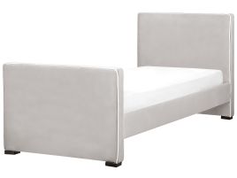 Velvet EU Single Size Bed Grey TEENIE