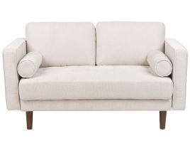 2 Seater Fabric Sofa Beige NURMO