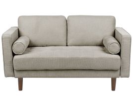 2 Seater Fabric Sofa Taupe NURMO
